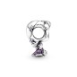 Charm Pandora Disney Rapunzel de plata de ley con esmalte lila y lavanda en brillo