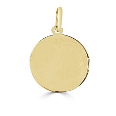 Medalla de Angel de la guarda para bebé en oro de 18k