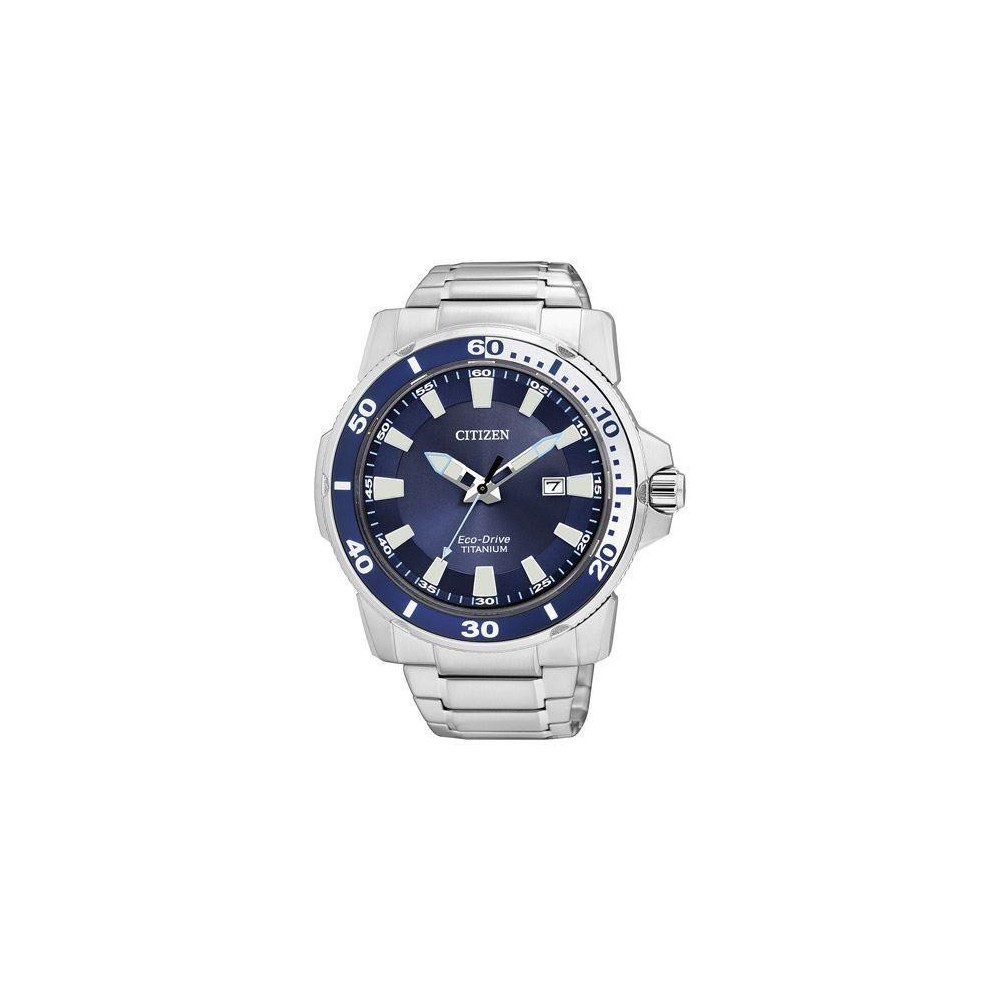 AW1220-54L - Reloj CITIZEN coleccion SPORT TITANIO.  Eco Drive. Esfera azul. Acero