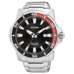 AW1221-51E - Reloj CITIZEN coleccion SPORT TITANIO.  Esfera negra. Eco Drive. Acero