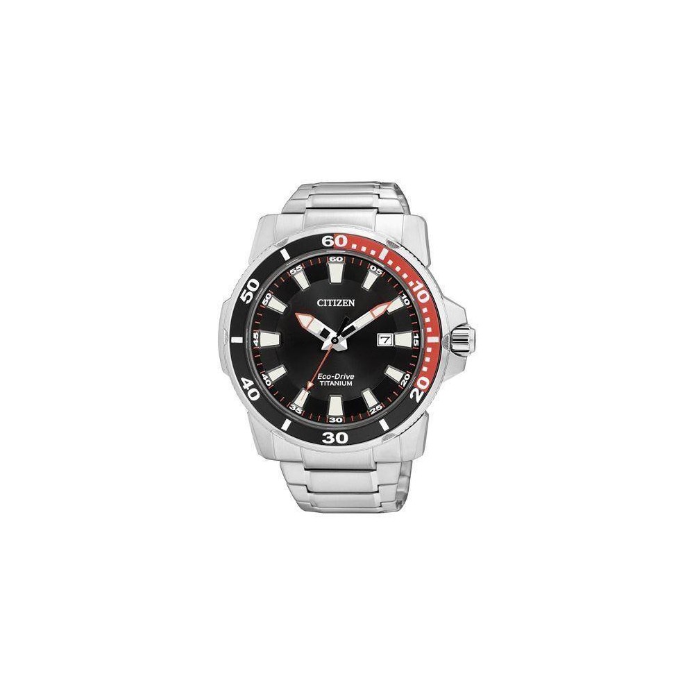 AW1221-51E - Reloj CITIZEN coleccion SPORT TITANIO.  Esfera negra. Eco Drive. Acero