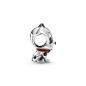 Charm Pandora de plata de ley 101 Dálmatas de Disney con esmalte negro y rojo