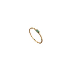 2280242-658 - Anillo fino CLEOPATR con baño de oro y circonita verde