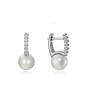 7136E000-68 - Pendientes Viceroy Jewels de plata de ley barra con circonitas y perla