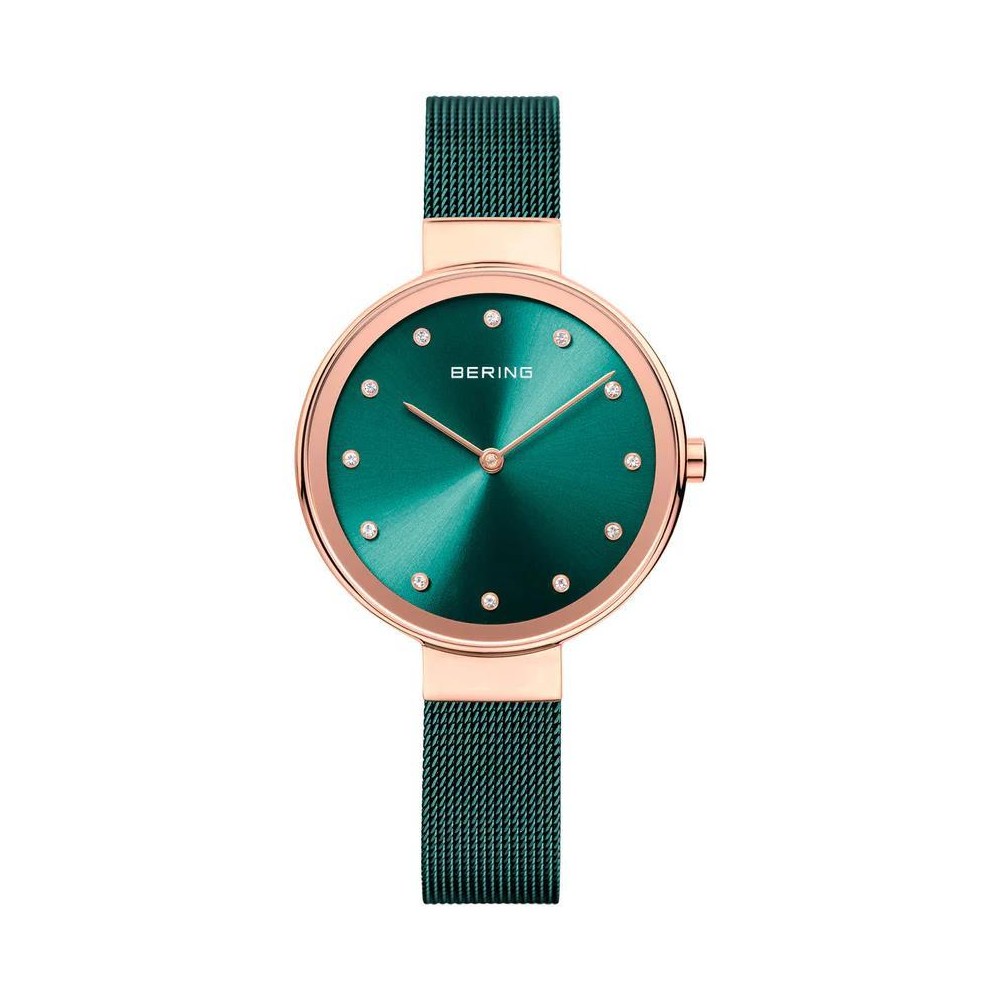 Reloj Bering de Mujer brazalete de acero e ip verde