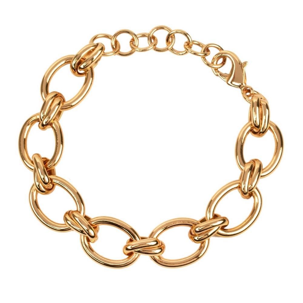 Pulsera de metal Acabada en Oro 18Kt Eslabones