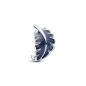 792576C01 - Charm en plata de ley Pluma Curvada Azul