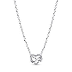 392666C01-50 - Collar en plata de ley Corazón Infinito Brillante Pandora