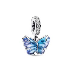 792698C01 - Charm Colgante de Cristal de Murano en plata de ley Mariposa Azul Pandora