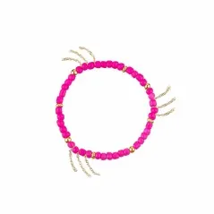 Pulsera de cadena RODEO - Rosa / Oro