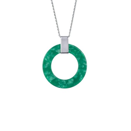 Colgante Vidal&Vidal con acetato verde y cadena de 60+5 cm