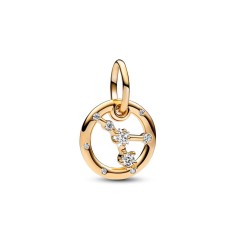 Charm Colgante con un recubrimiento en oro de 14k Zodiaco Cáncer Pandora