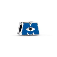792753C01 - Charm en plata de ley Logo M Monsters, Inc. de Disney Pixar Pandora