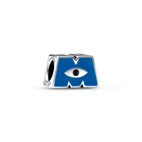 Charm en plata de ley Logo M Monsters, Inc. de Disney Pixar Pandora
