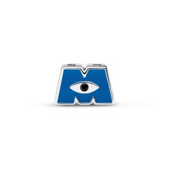 792753C01 - Charm en plata de ley Logo M Monsters, Inc. de Disney Pixar Pandora