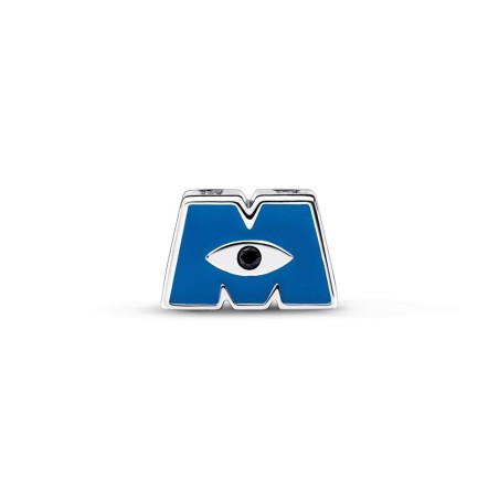 Charm en plata de ley Logo M Monsters, Inc. de Disney Pixar Pandora