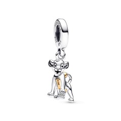Charm Colgante en plata de ley Simba 100 Aniversario de Disney con Diamante sintético 0.009 ct TW GHI SI1 Pandora