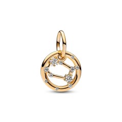 Charm Colgante con un recubrimiento en oro de 14k Zodiaco Géminis Pandora