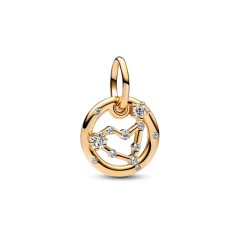 Charm Colgante con un recubrimiento en oro de 14k Zodiaco Capricornio Pandora