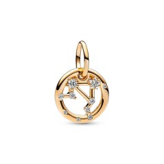 Charm Colgante con un recubrimiento en oro de 14k Zodiaco Libra Pandora
