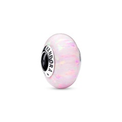 791691C03 - Charm en plata de ley Rosa Opalescente Pandora
