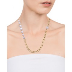 Collar Viceroy Fashion de acero e ip dorado con perlas naturales para mujer