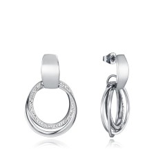 Pendientes Viceroy Fashion de acero de anillas y circonitas para mujer