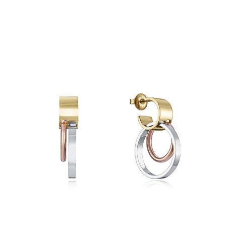 14087E01019 - Pendientes Viceroy Fashion de acero e ip rosa y dorado para mujer