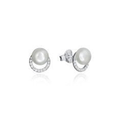 71051E000-68 - Pendientes Viceroy Jewels de plata de ley de aro con circonitas y perla para mujer
