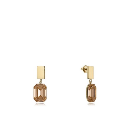14081E01012 - Pendientes Viceroy Fashion de acero e ip dorado con cristales para mujer
