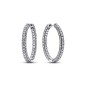 293016C01 - Pendientes de aro en plata de ley Fila en Pavé​