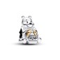 Charm Colgante en plata de ley y oro de segunda ley de 14k Winnie the Pooh 100 Aniversario de Disney con Diamante sintético 0.00