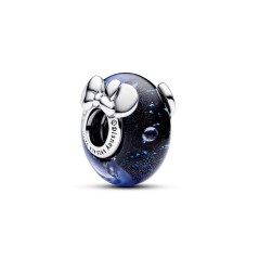 792958C01 - Charm en plata de ley Cristal de Murano Azul Mickey Mouse & Minnie Mouse de Disney​
