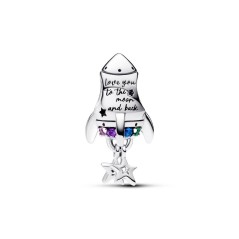 792831C01 - Charm en plata de ley Cohete Amor Espacial​