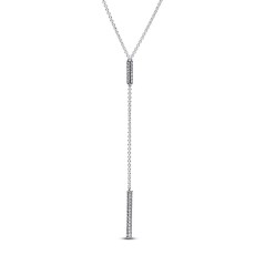 393013C01-45 - Collar Colgante en plata de ley Prisma en Pavé​