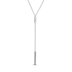 393013C01-45 - Collar Colgante en plata de ley Prisma en Pavé​