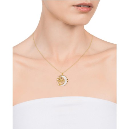 13002C100-90 - Collar Viceroy Jewels de plata de ley con arbol grande y luna