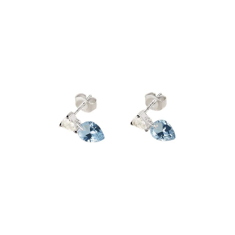 2321201-073-TU - Pendientes Agatha París de plata con circonitas y cristal azul