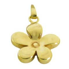 Colgante oro 18k en forma de flor de 15 mm