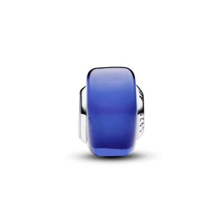 Charm Mini Cristal de Murano Azul en plata de ley