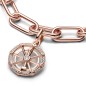 Charm Medallón Pandora ME con un recubrimiento en oro rosa de 14k Ruleta Fortuna