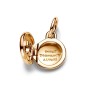 Charm Colgante con un recubrimiento en oro de 14k Medalla Grabable que se abre