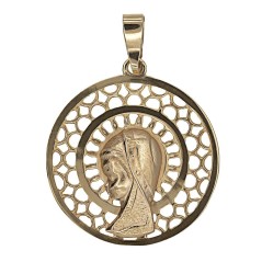 Medalla de oro 18k con la Virgen Niña para comunión