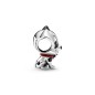 798846C01 - Charm Pandora de plata de ley 101 Dálmatas de Disney con esmalte negro y rojo