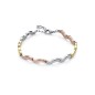 Pulsera Viceroy de acero, ip dorado y rosa en forma de ondas para mujer