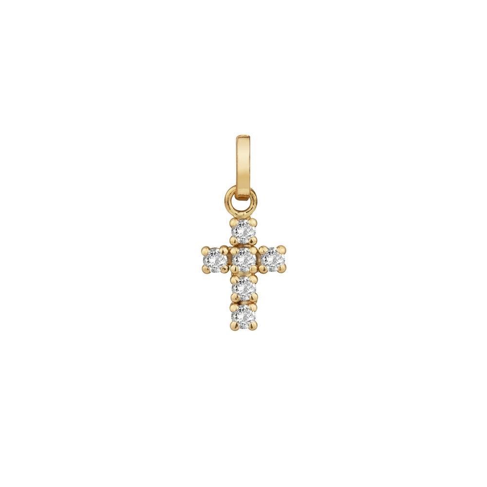 1-06528-0-6 - Cruz de oro 18k con circonitas de 1,5 mm