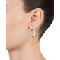 Pendientes Viceroy Fashion de acero con anillas en ip rosa y dorado para mujer