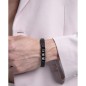 Pulsera Viceroy Fashion de acero e ip y piel negra para hombre