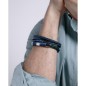 Pulsera Viceroy Fashion de piel azul, acero y piedra natural para hombre