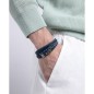 Pulsera Viceroy Fashion de piel azul, acero y piedra natural para hombre